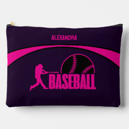 野球ガールプレーヤー，チーム，誕生日ガールギフト アクセサリーポーチ