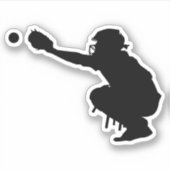 野球キャッチャーカスタムのカット シール (正面)