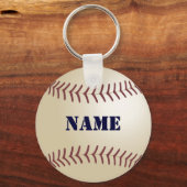 野球キーチェパーソナライズされたーン キーホルダー (正面)