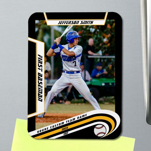 野球キープサキーズイリアーブリーイエローブラックカスタム マグネット