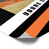 野球キープサキーズインヴィリアオレンジブラックカスタム ポスター (角)