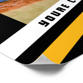 野球キープサークインヴィリアイエローブラックカスタム ポスター (角)