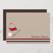 野球ギアフラット感謝状/ノートカード ノートカード (正面/裏面)