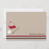 野球ギアフラット感謝状/ノートカード ノートカード (正面)