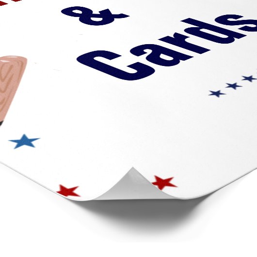 野球ギフトとカード誕生日ベビーシャワー特典 ポスター (角)