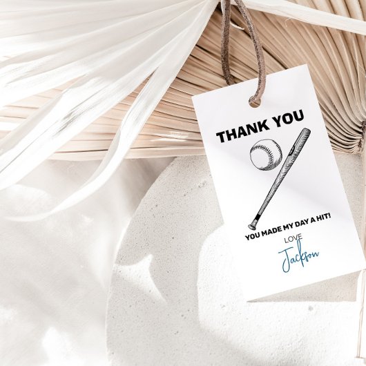野球ギフトラベルありがとうラベル ギフトタグ