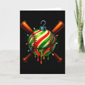 野球クリスマスアイスクリームドリップ野球ドリップ カード (正面)