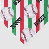 野球クリスマスアドストライプネーム赤n緑 薄葉紙 (詳細)