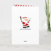 野球クリスマスグリーティングホリデーカード シーズンカード (裏面)