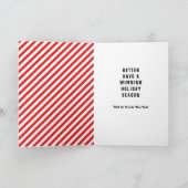 野球クリスマスグリーティングホリデーカード シーズンカード (内部)