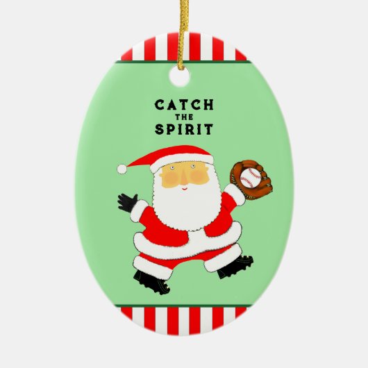 野球クリスマスコレクション セラミックオーナメント (正面)