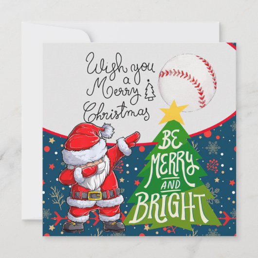 野球クリスマスダビングサンタクロース選手 シーズンカード (正面)