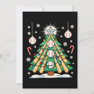野球クリスマスツリーライトオーナメント クリスマス 招待状