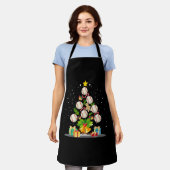 野球クリスマスツリー エプロン (着用した状態)