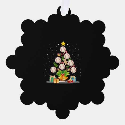 野球クリスマスツリー オーナメントカード (正面)