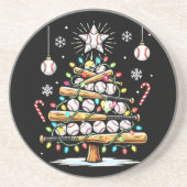 野球クリスマスツリー コースター (正面)