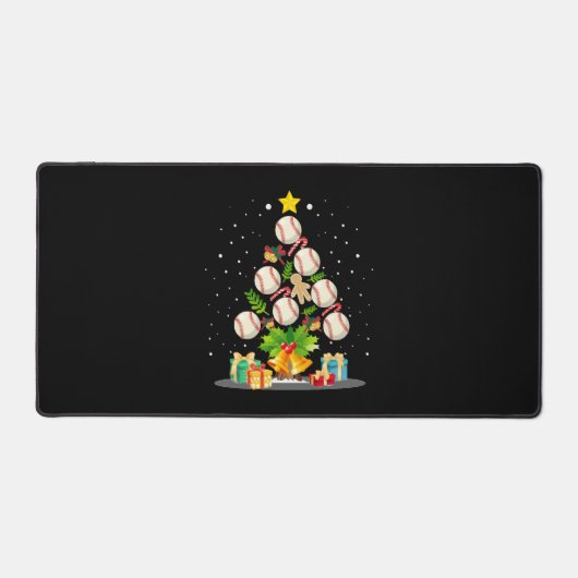野球クリスマスツリー デスクマット (正面)