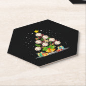 野球クリスマスツリー ペーパーコースター (アングル)