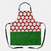野球クリスマステーマ エプロン (正面)