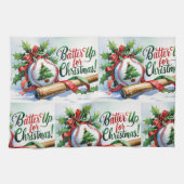 野球クリスマステーマ キッチンタオル (横)