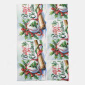 野球クリスマステーマ キッチンタオル (縦)