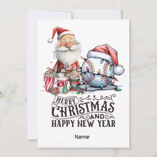 野球クリスマステーマ シーズンカード (正面)