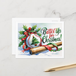 野球クリスマステーマ シーズンポストカード