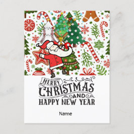 野球クリスマステーマ シーズンポストカード