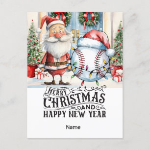 野球クリスマステーマ シーズンポストカード