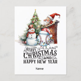 野球クリスマステーマ シーズンポストカード