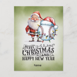 野球クリスマステーマ シーズンポストカード