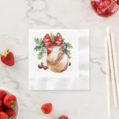 野球クリスマステーマ 縁ありカクテルナプキン (インサイチュ)