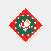 野球クリスマスパーティー スタンダードカクテルナプキン (角)
