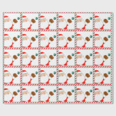 野球クリスマスプレゼント包装紙 ラッピングペーパー (フラット)