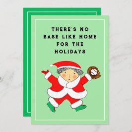 野球クリスマスホリデーカード シーズンカード