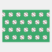 野球クリスマスホリデーギフトラッピング紙 ラッピングペーパーシート (正面2)