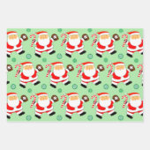 野球クリスマスホリデーギフトラッピング紙 ラッピングペーパーシート (正面)