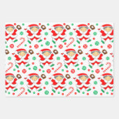 野球クリスマスホリデーギフトラッピング紙 ラッピングペーパーシート (正面3)