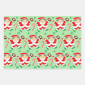 野球クリスマスホリデーギフトラッピング紙 ラッピングペーパーシート (正面)