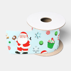 野球クリスマスホリデーギフト サテンリボン