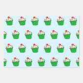 野球クリスマスホリデーギフト ラッピングペーパーシート (正面3)