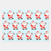 野球クリスマスホリデーギフト ラッピングペーパーシート (正面2)