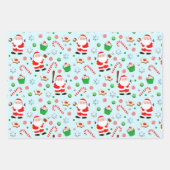 野球クリスマスホリデーギフト ラッピングペーパーシート (正面)