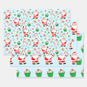 野球クリスマスホリデーギフト ラッピングペーパーシート