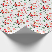野球クリスマスホリデーギフト ラッピングペーパー (角)