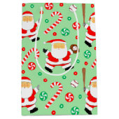 野球クリスマスホリデーミディアム抱き枕 ミディアムペーパーバッグ (正面)