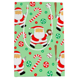 野球クリスマスホリデーミディアム抱き枕 ミディアムペーパーバッグ