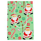 野球クリスマスホリデーミディアム抱き枕 ミディアムペーパーバッグ (裏面)