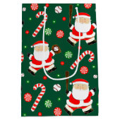 野球クリスマスホリデーミディアム抱き枕 ミディアムペーパーバッグ (裏面)