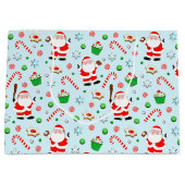 野球クリスマスホリデー ラージペーパーバッグ (正面)